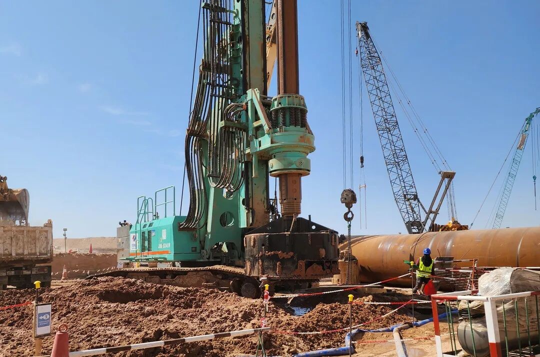 中國水電基礎(chǔ)局?jǐn)y手上海金泰，共筑中東基建新里程碑106.16米超深樁